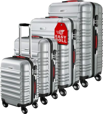 Monzana 4er Koffer Set Baseline Silber