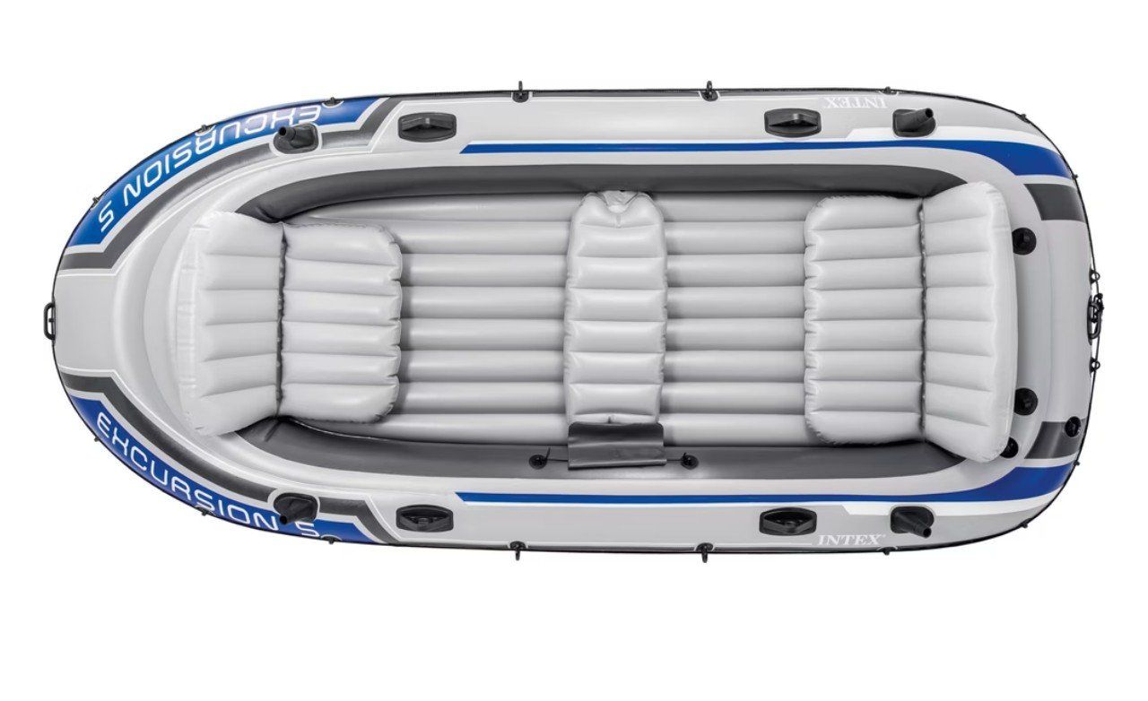 Bateaux: Schlauchboot Intex Excursion 5 grau/blau 366cm – D'occasion à Binningen par nedster 3