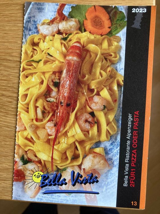 2 für 1 Pizza oder Pasta, Bella Vista, Muri Kaufen auf Ricardo