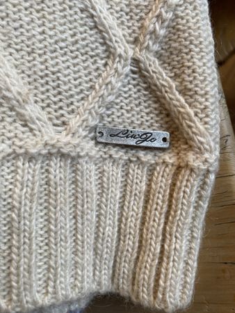 Liu Jo Jeans Pullover beige mit Rollkragen kurzarm