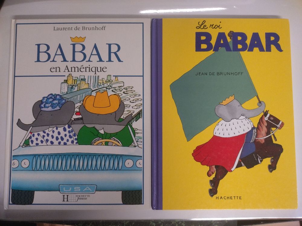 Lot de 2 livres Babar: Babar en Amérique + Le roi Babar (D'occasion) à ...