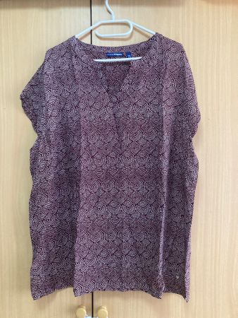 Gemusterte Bluse Gr. 50