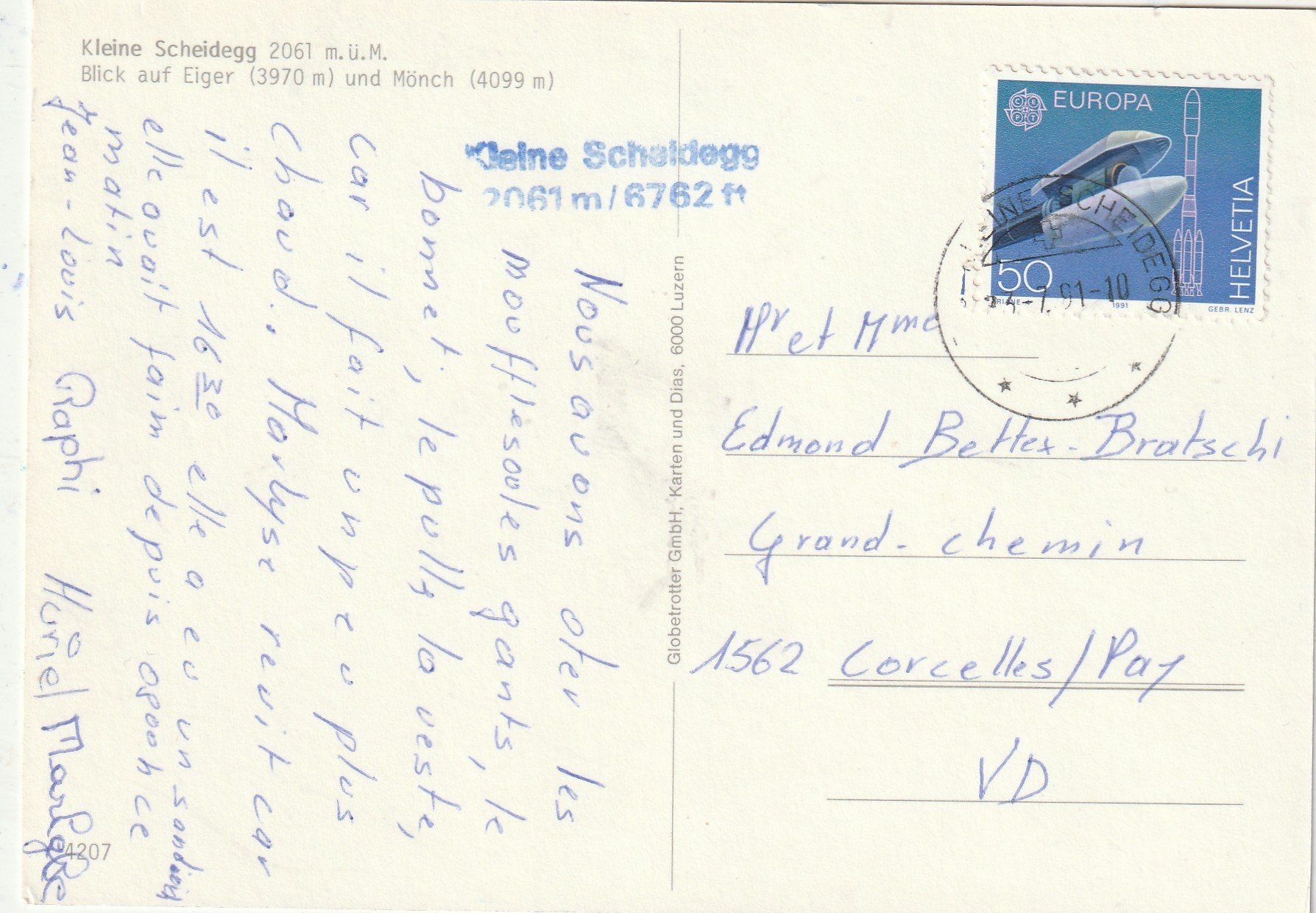Cartoline postali: Kleiner Scheidegg – Usato da Lumbrein venduto da made02 1