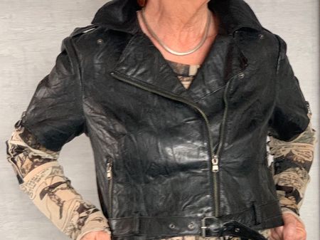 Cooles Biker-Gilet aus Leder, Grösse S, ungetragen