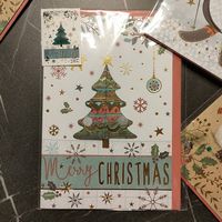 Weihnachtskarte mit aufklappbaren Tannenbaum