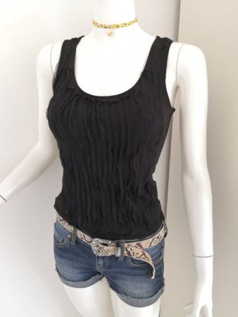 🤩MANGO TOP SCHWARZ & STOFF-APPLIKATIONEN NEU & GUCCI P.