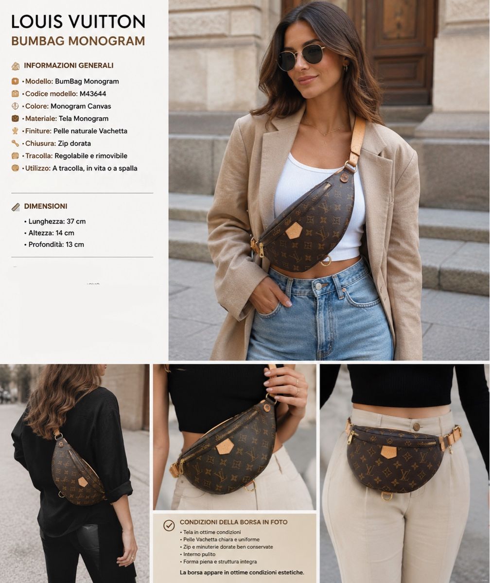 Louis Vuitton Borse: Louis Vuitton Monogram Bumbag originale  – Nuovo (secondo la descrizione) da Preonzo venduto da inf_285d 2