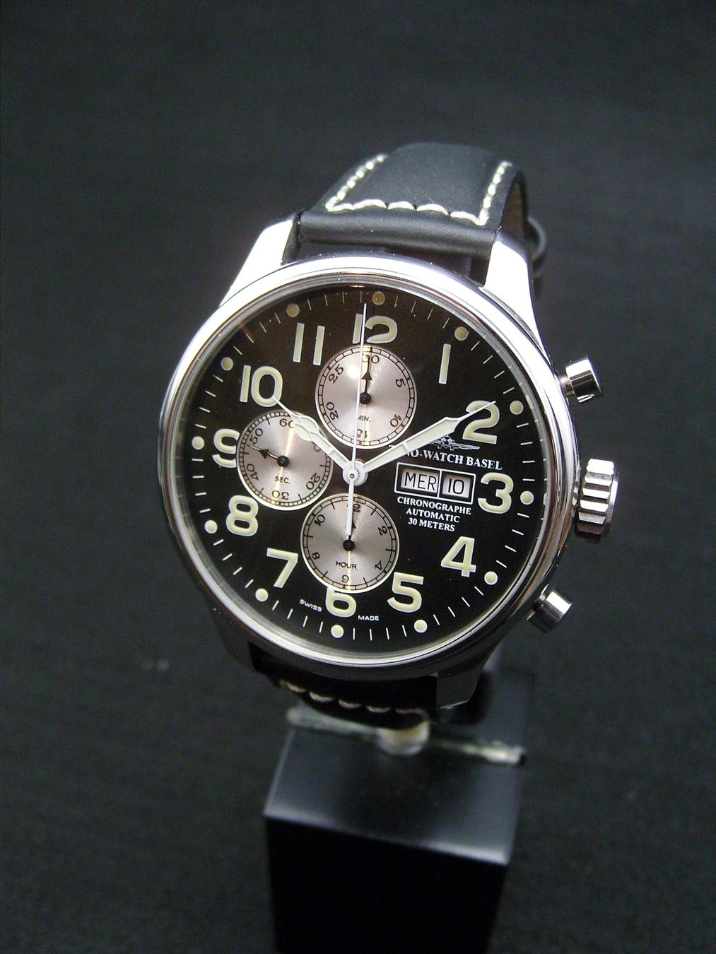 Zeno Orologi: Neuer Oversized Pilot Tachymeter Chrono Day-Date/ Automatik – Nuovo e nell'imballaggio originale da Mels venduto da niezie2002