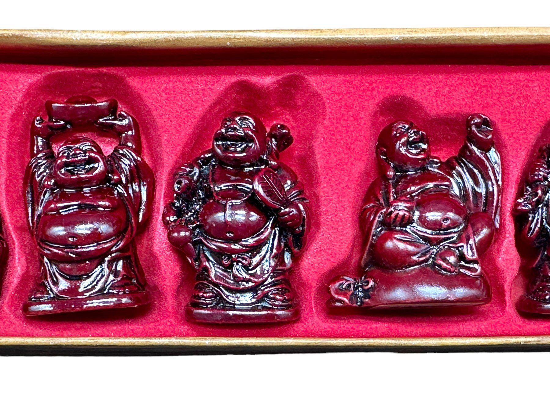 Skulpturen & Statuen: Ensemble six statuettes résine représentant le Bouddha rieur – Gebraucht aus Morges von objetsdepoque 2