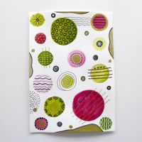 Aquarell Bild Original - Abstrakt Zentangle - 21 x 29.5cm