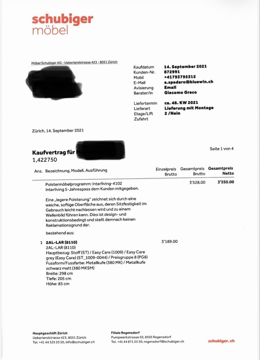 Divani: Ecksofa anthrazit Schubiger Möbel – Nuovo (secondo la descrizione) da Oberembrach venduto da ASP80 5