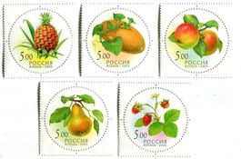 Briefmarken "Obst & Beeren". Russland.