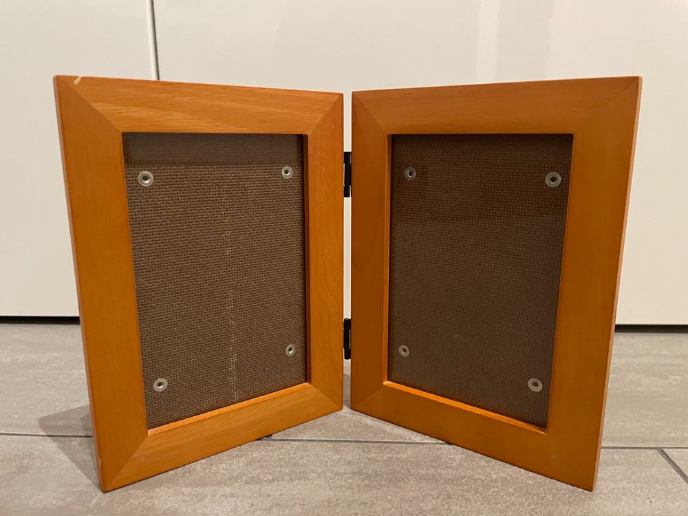 Doppel-Bilderrahmen 'Wunderbare Patentante' - Rosa Holzrahmen