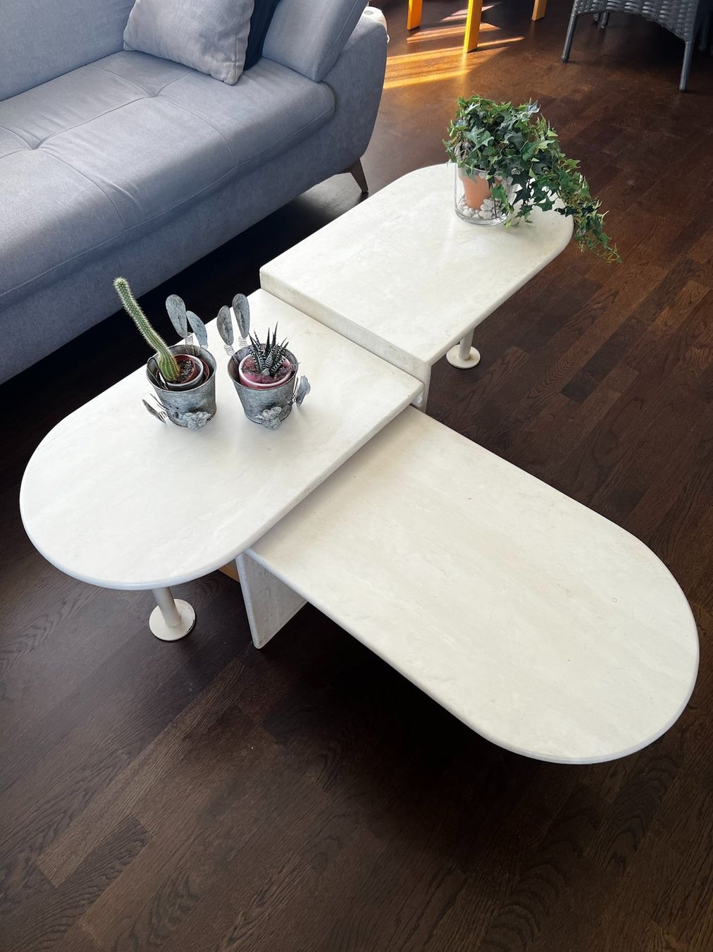 Tavoli: 2 moderne Couchtische aus Stein / Marmoroptik – Usato da Hinterkappelen venduto da Blunschi_1 1