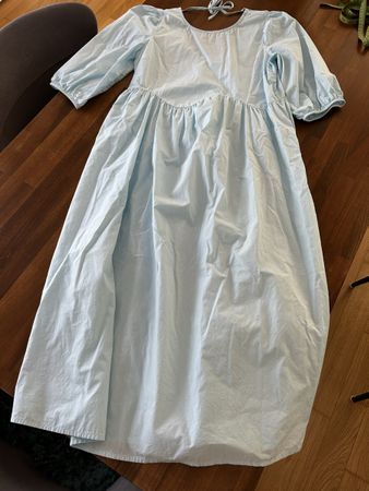B.YOUNG edles Popeline-Kleid, Hellblau, Gr. 36 wie Gr. L 