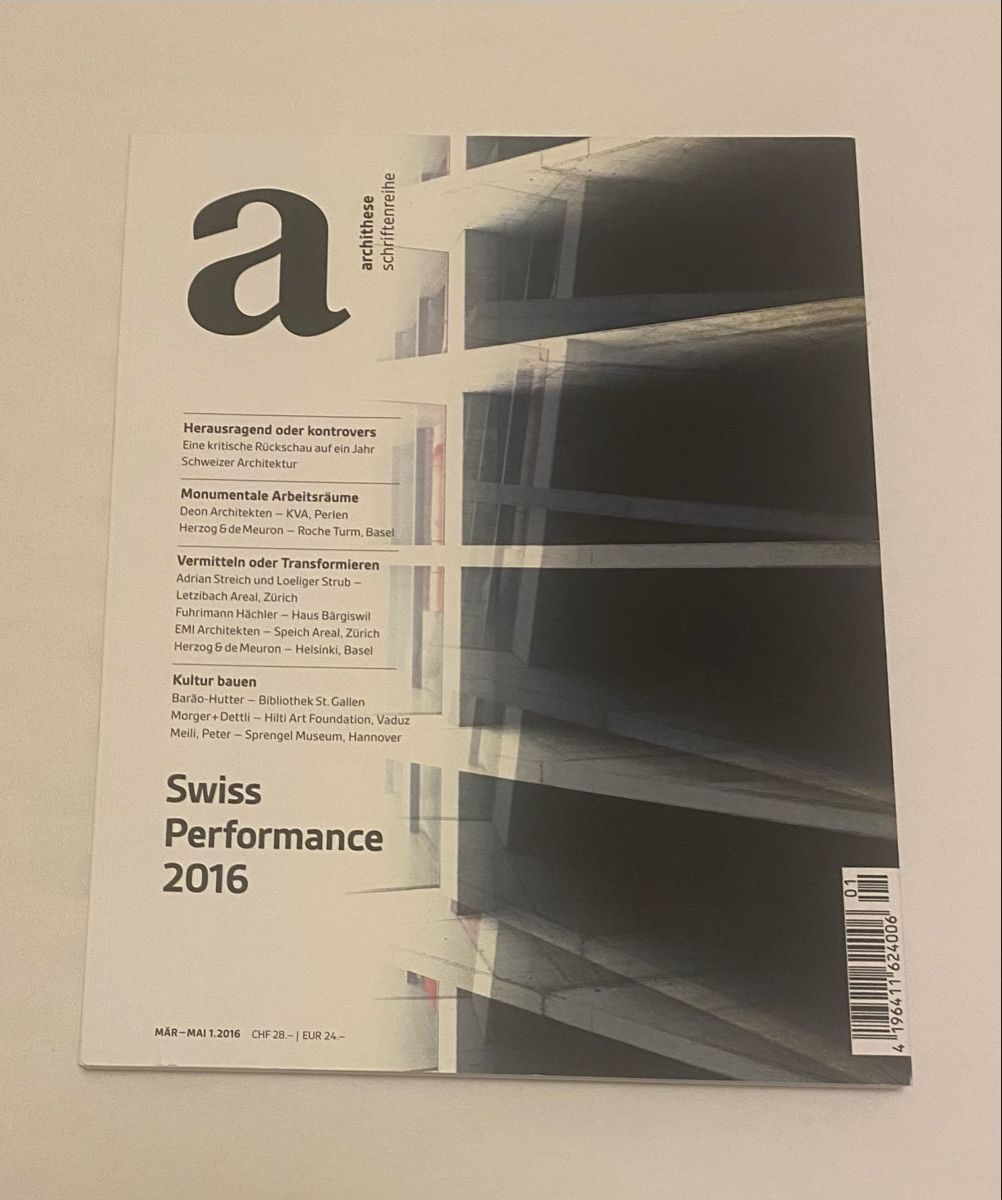 Zeitschriften & Magazine: Archithese „Swiss Performance“ 2001 bis 2016 – Gebraucht aus Winterthur von ullutau 2