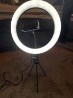Ringlicht LED mit Stativ und Handyhalterung 