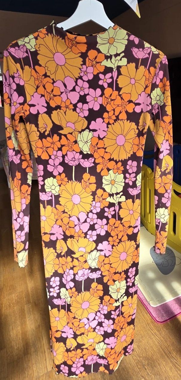 Vestiti: DEDICATED. Maxikleid Bio-Baumwolle - Retro Blumen - Gr. S – Usato da Zürich venduto da ric0404