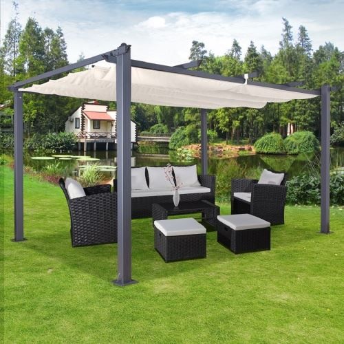 Tende & Padiglioni: Pavillon  Pergola Aluminium Luxor beige – Nuovo e nell'imballaggio originale da Herbertingen venduto da jet-line-e-trade 5