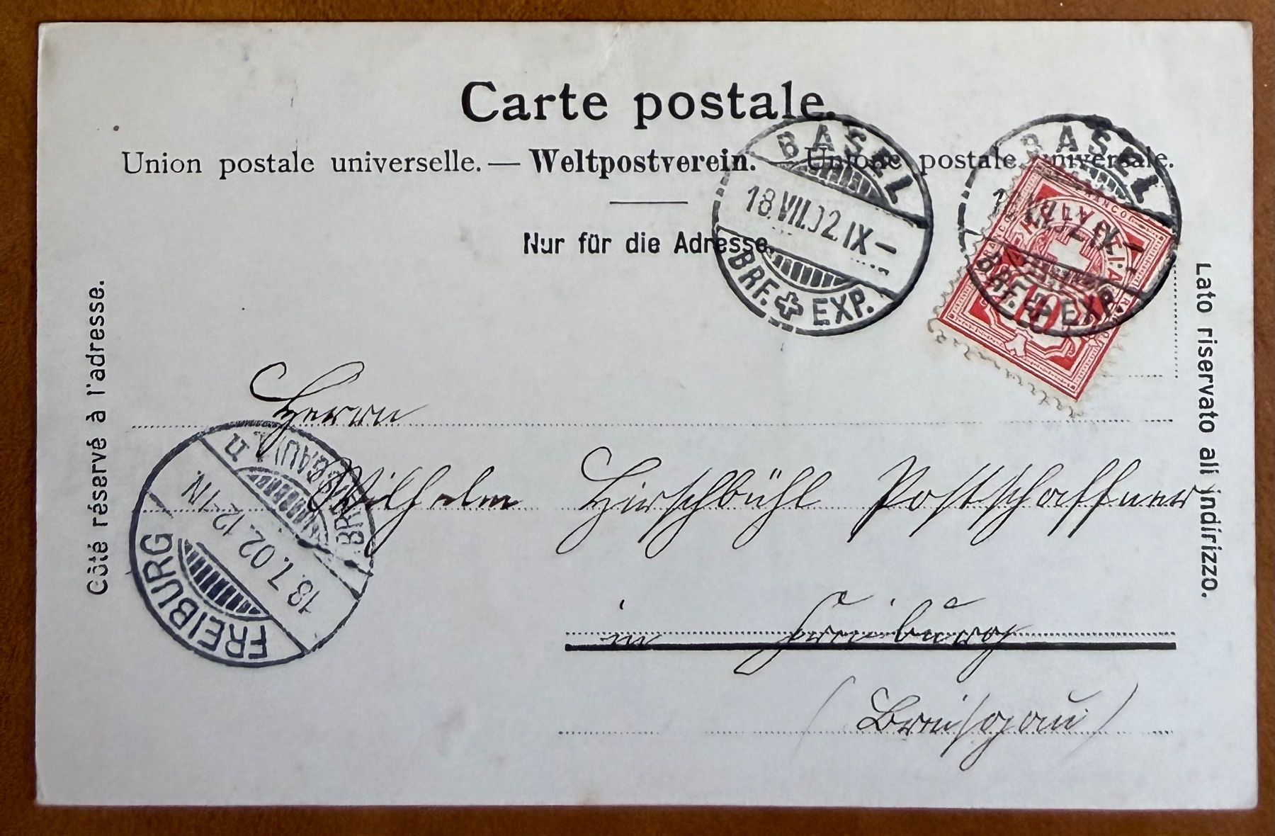 Ansichtskarten: Basel - Elisabethenthurm ins Steinenquartier 1902 – Gebraucht aus Lutry von Ediego 1