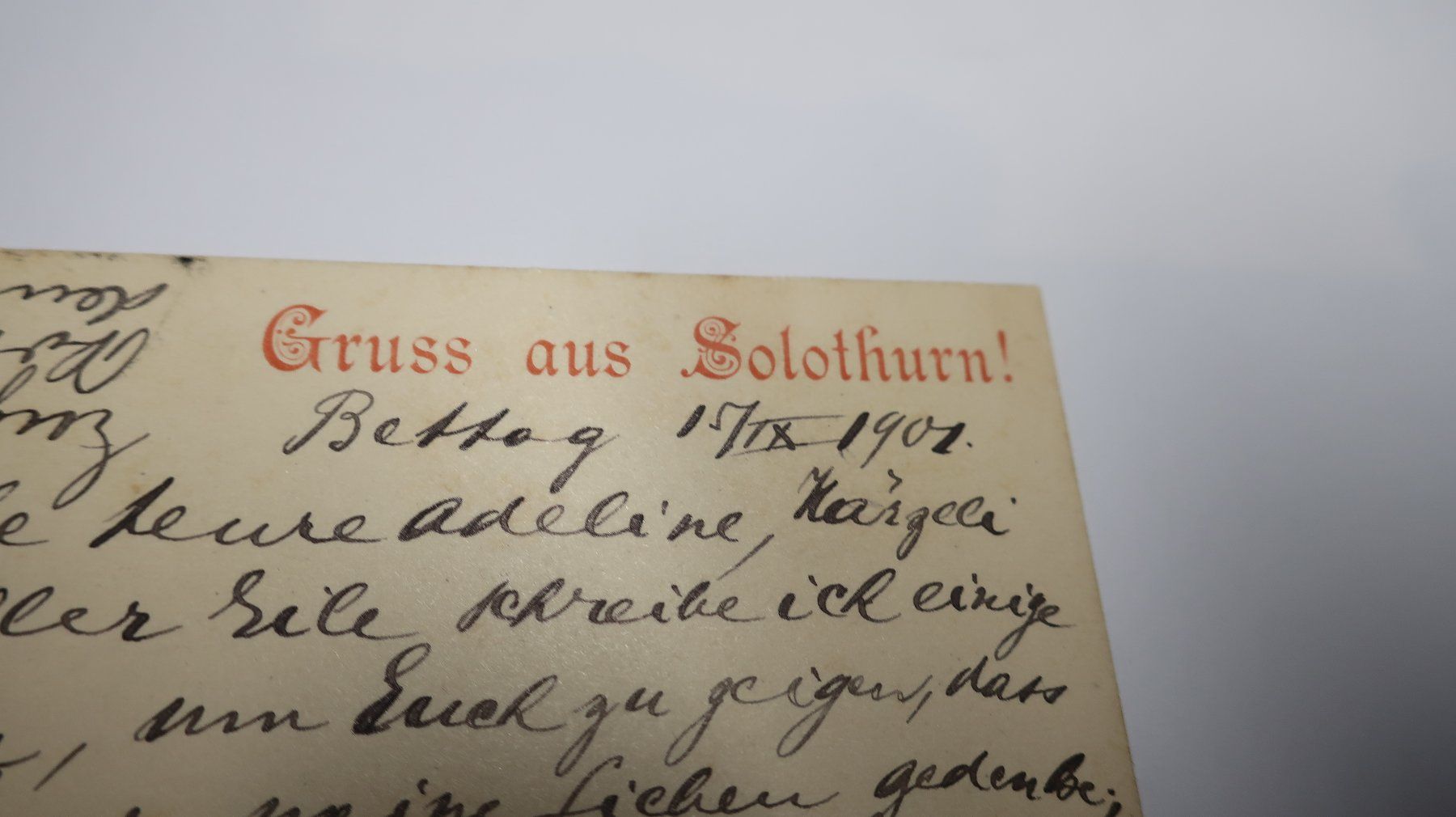 Cartoline postali: Gruss aus Solothurn   1901 – Usato da Cormoret venduto da Pascalll2001 2