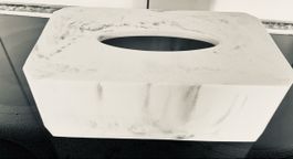 ZARA HOME Taschentuchbox Marmoroptik Weiss mit Grautönen