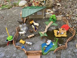 Playmobil Streichelzoo Set mit Tieren und Zubehör gebraucht