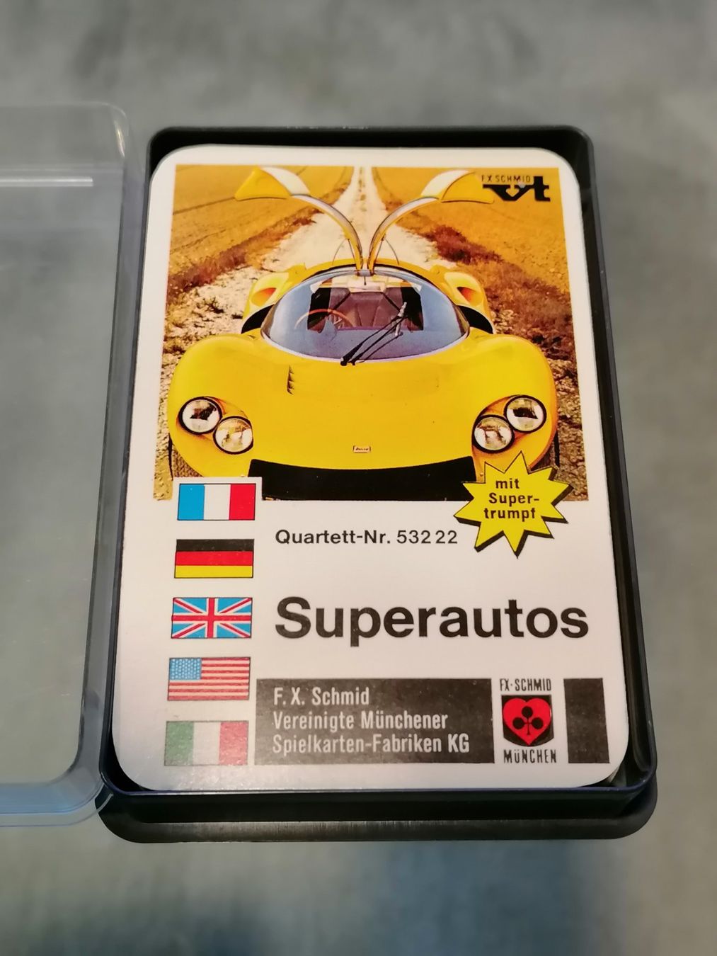 Spiele: Quartett - Suoerautos - F.X. Schmid – Gebraucht aus Basel von vintagecollector