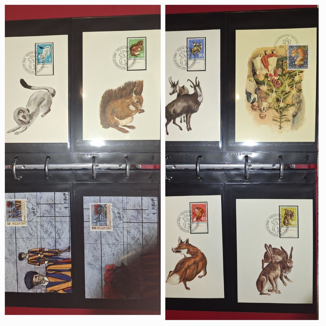 Alle Briefmarken: Maximumkarten und div. 113Stk. schweiz / Liechtenstein – Gebraucht aus Balgach von SIMEON27