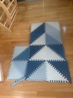 Spielmatte Puzzlematte blau weiss 
