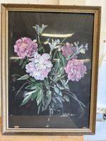 Blumenstillleben Gemälde, signiert Erlenbach i/S, Top!