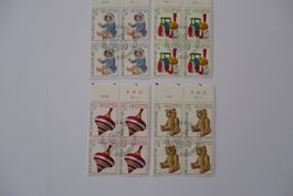 Pro Juventute 1986 4er-Blocks ET SBK J298 - J301