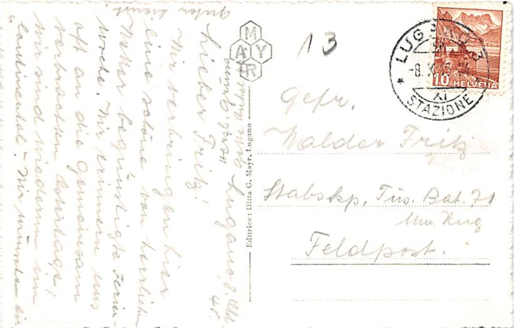 Cartoline postali: Gandria – Usato da Ottikon b.Kemptth. venduto da Neptun1974 1