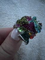 Funkelnder Cocktail Ring, Strass, Grösse 17 mm!💍🤩 (51)