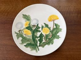 Zierteller Löwenzahn 1959 Regina von Hand bemalt Ø 31cm