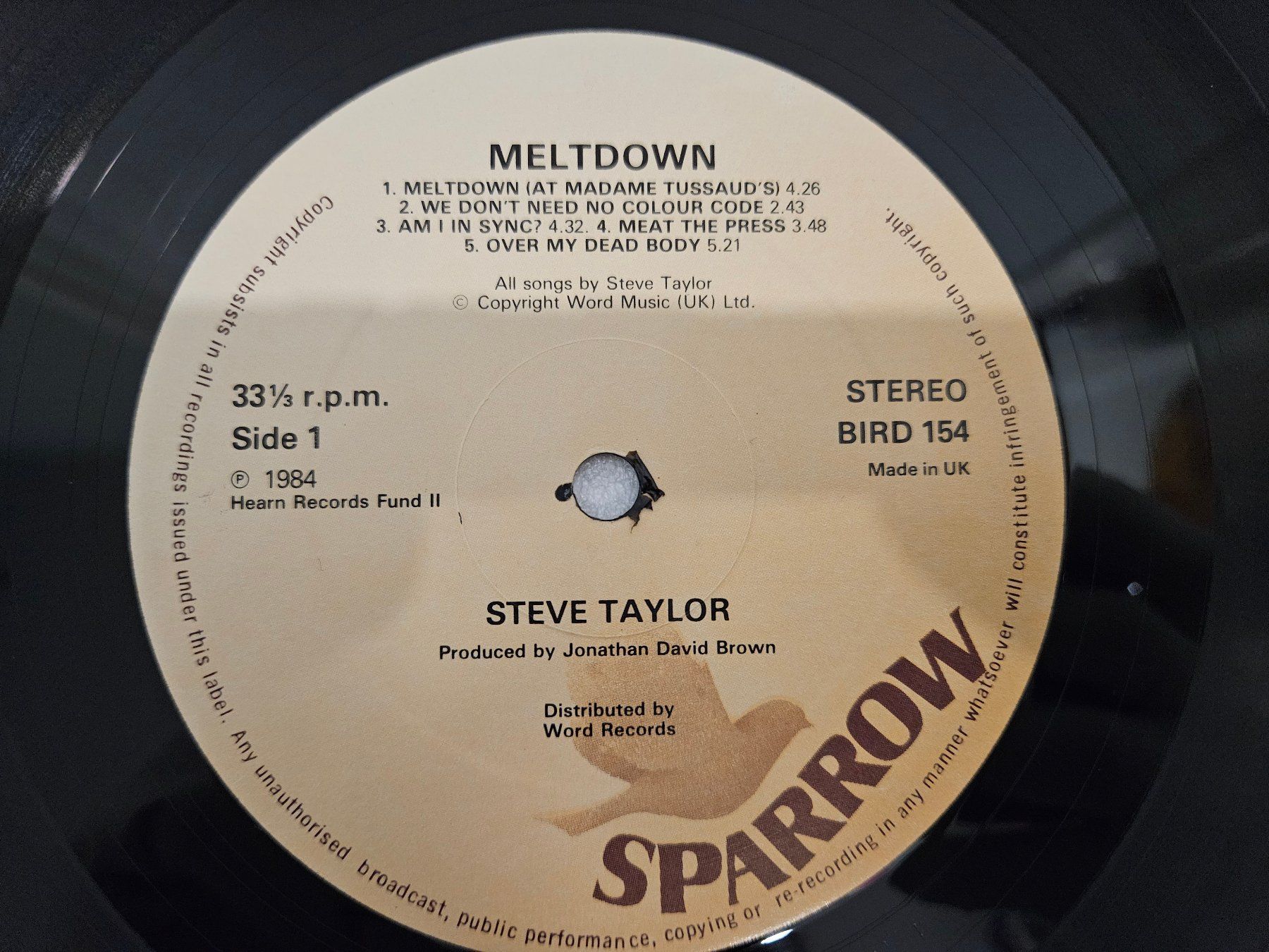 Schallplatten: Steve Taylor – Meltdown – Gebraucht aus Uster von Vinyl-Leidenschaft 4