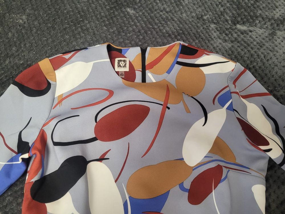 Anne Klein Kleider: Anne Klein Kleid Gr. 14 Abstrakt Elegant Sommerkleid Büro... – Neu (gemäss Beschreibung) aus Kreuzlingen von iri_j6x2 1