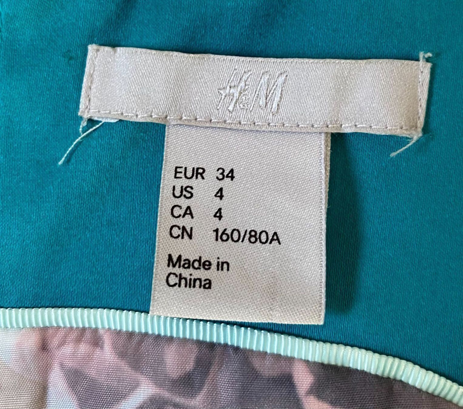 H&M Kleider: Neues elegantes Kleid petrolfarbig Grösse 34 – Neu (gemäss Beschreibung) aus Winkel von Flyhy2020 5