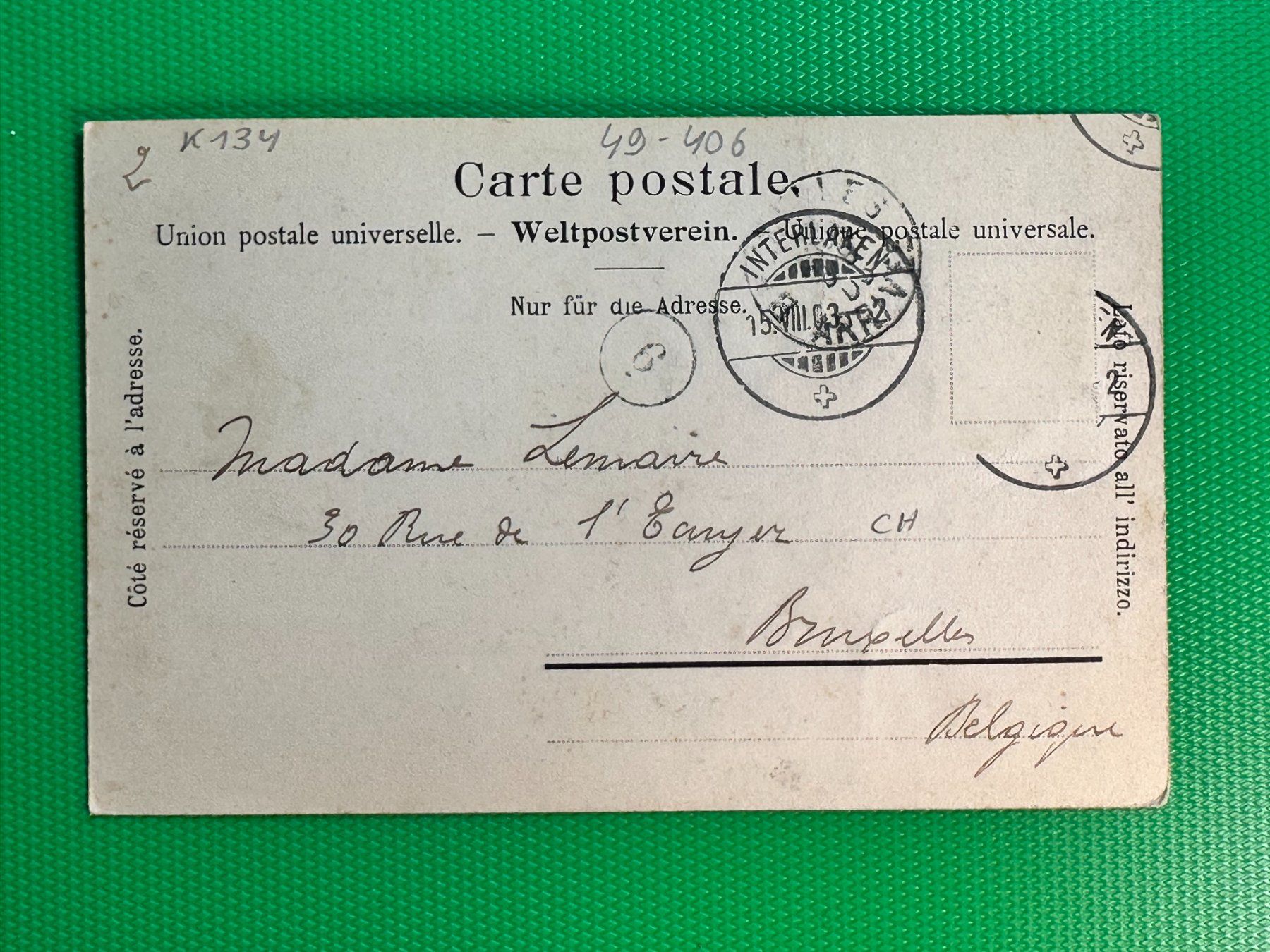 Cartes postales: Interlaken - Hotel Schweizerhof – D'occasion à Steg VS par _vinci_ 1
