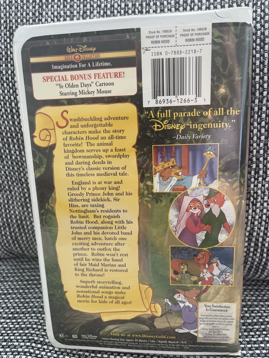 Alle VHS: Walt Disney Robin Hood VHS  – Gebraucht aus Grellingen von  1