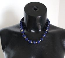 Modeschmuck Kette, Blau, Länge ca. 22 cm.