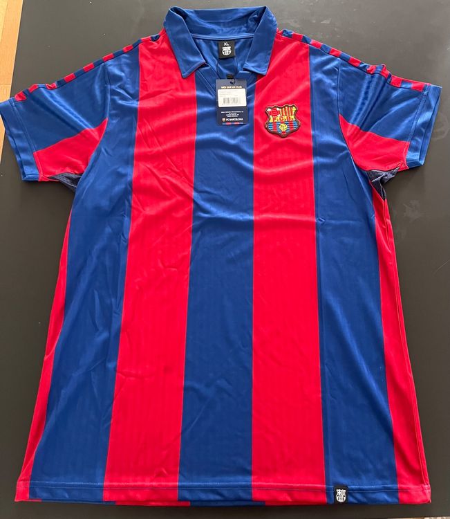 Maillot Vintage FC Barcelone Roger's, Homme, Taille 5/XL, Rouge Et Bleu, Manches Courtes