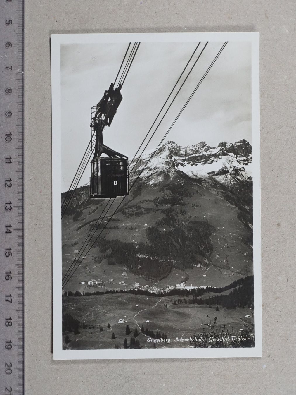 Cartoline postali: Engelberg, Schwebebahn, Luftseilbahn Gerschni Trübsee – Usato da Lenzburg venduto da fh1