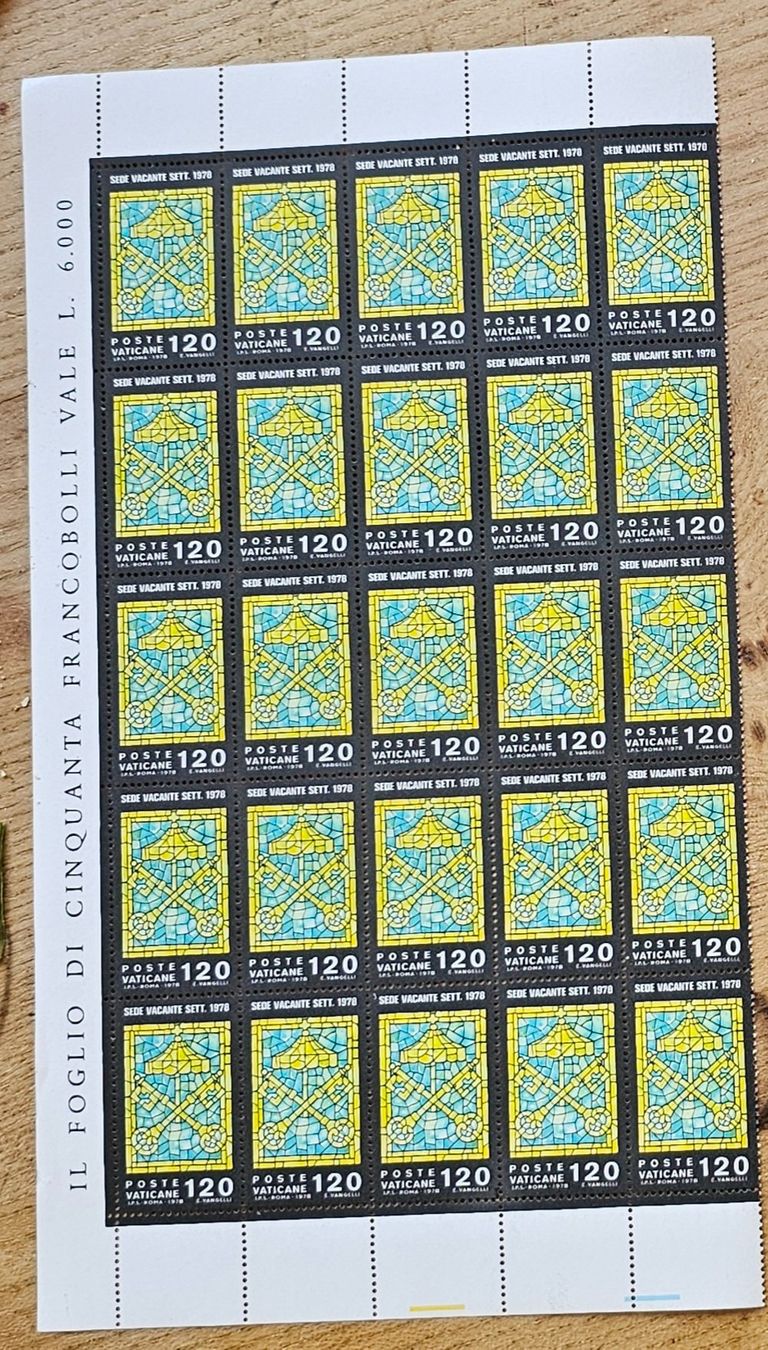 Tutti i francobolli: VATIKAN 25 Marken Bogen ** "Sede vavante" 1978 – Nuovo (secondo la descrizione) da Les Valettes venduto da Nuba1