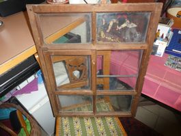 Altes Schiebefenster Holz mit 6 Scheiben gebraucht