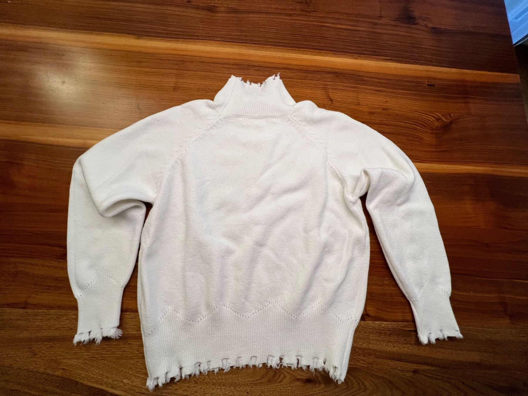 Maglioni & Felpe: Weisser Damenpullover mit Fransensaum - Grösse S – Usato da Baar venduto da bili08 2