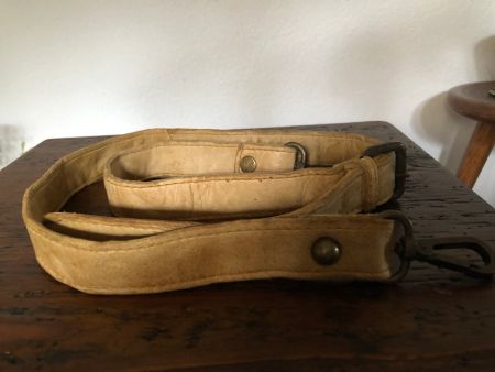 Taschengurt Schulterriemen Tasche Leder hellbraun-gelb