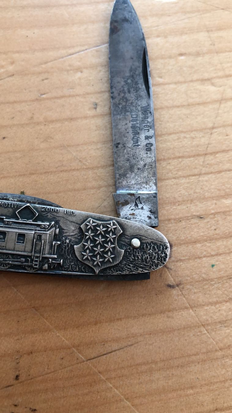 Wenger Coltelli tascabile: Uraltes Wenger Sackmesser mit Originaletui – Usato da Adliswil venduto da Tito088 1