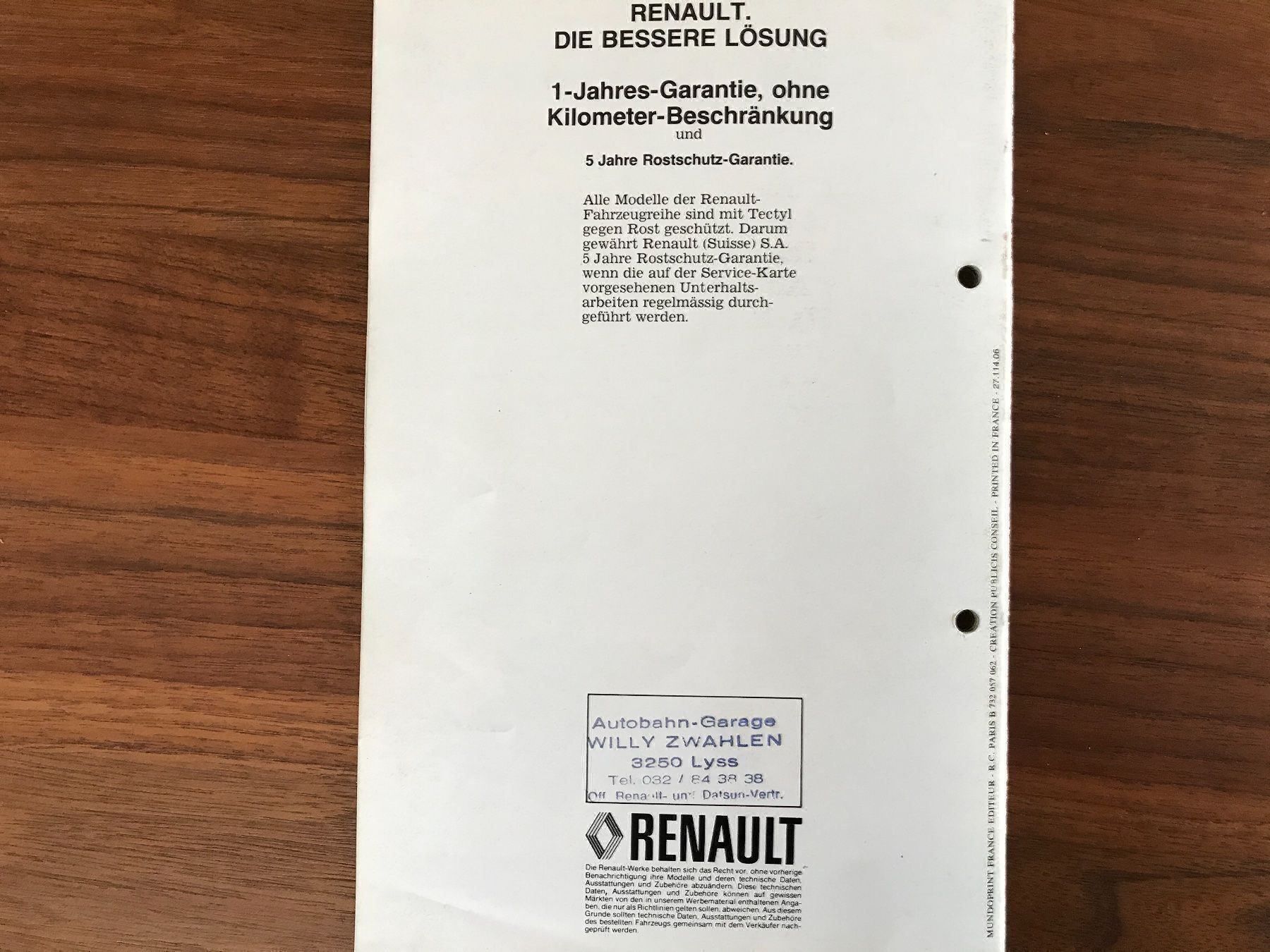 Renault Automobili: Renault Prospekt 14 – Usato da Balterswil venduto da Jeko1967 8