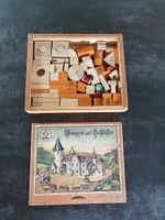 Ancien Jeu de Construction en Bois Burgen und Schlösser